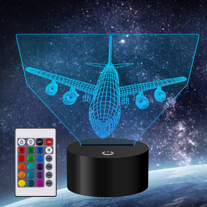 Skorter | Yklworld 3D Fly Night Light, 16 Color Changing Led Lamp, Touch Control & Remote Control, Gift For Children