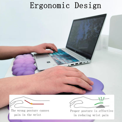 Skorter | Cloud-Shaped Ergonomic Wrist Rest Set with Mouse Pad & Coaster – Zeyora