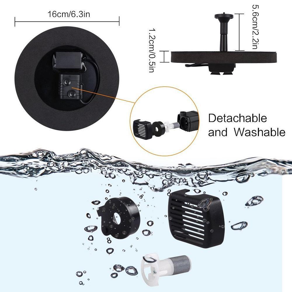 skorter | Solar fountain pump circular garden solar-powered water pump