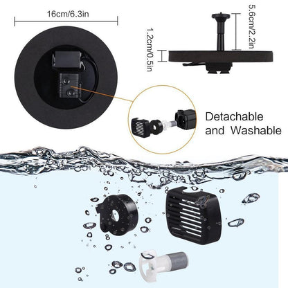 skorter | Solar fountain pump circular garden solar-powered water pump