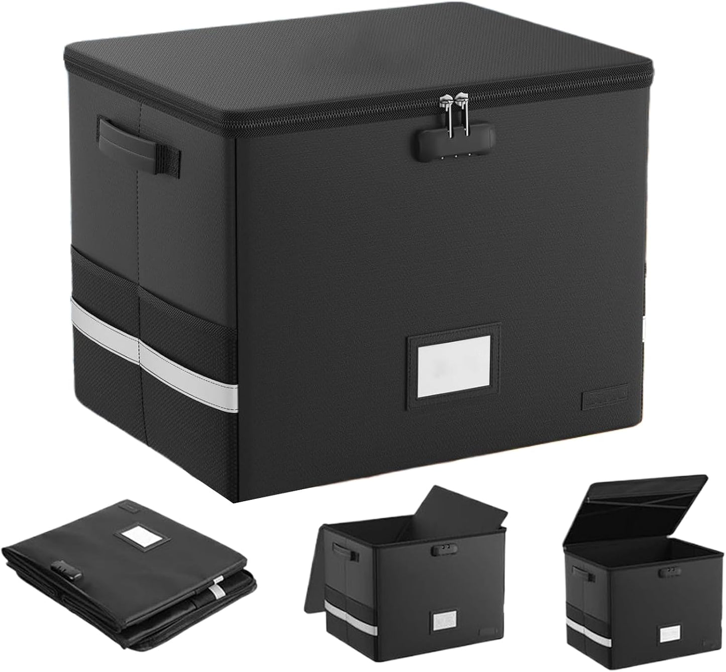 Skorter | Fireproof Record Storage Case – Waterproof Organizer for 150+ 12-Inch Records – Arcion