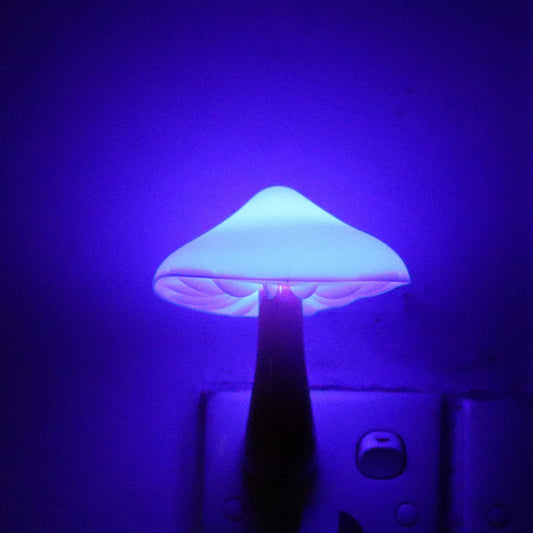 Skorter | Ausaye 4 Pack Mushroom Lamp Led Night Light - Blue Plug-In Night Light for Kids & Adults