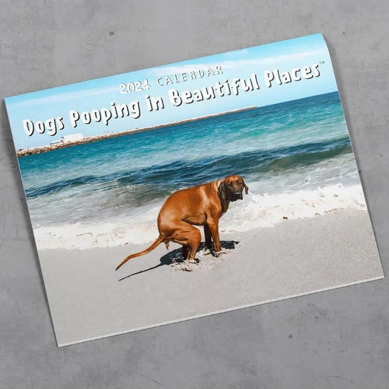skorter | 2024 Funniest Calendar-Dogs Pooping In Beautiful Places | "Artistic Expression" Furry Friends