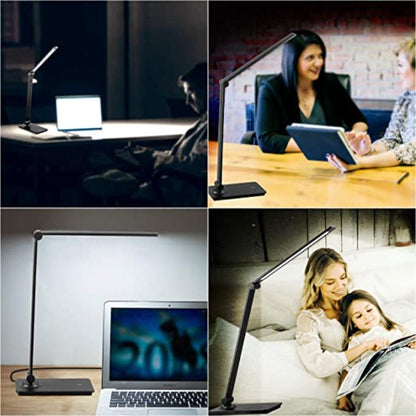 Skorter | LED desk lamp, touch control desk lamp with 3 brightness levels, dimmable office lamp with adjustable arm, foldable table lamp for desk bedroom nightstand office