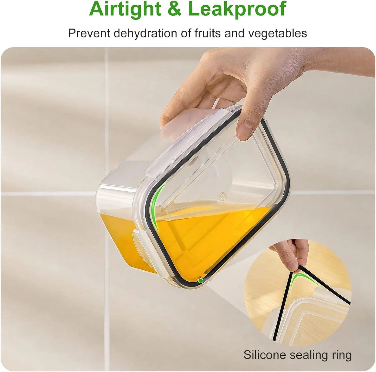 Skorter | 5-piece Large Food Storage Set with Lids – Freshness Keeping and Practical