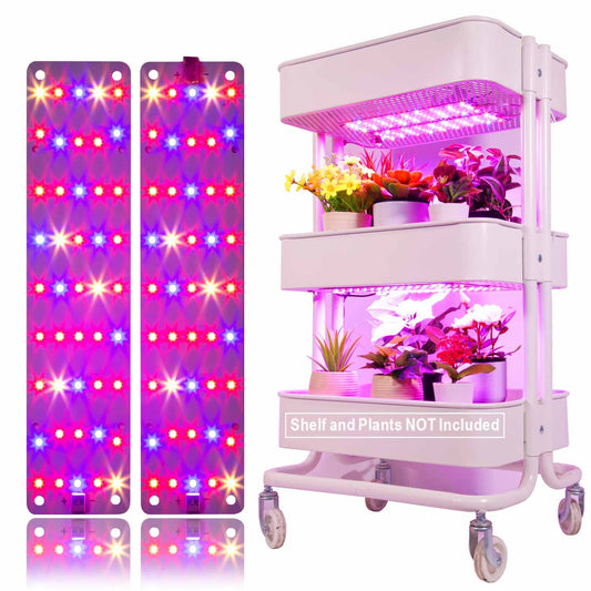 Skorter | Dommia Plant Growth Light, 12W Ultra-Thin Plant Lighting, Full Spectrum With 90 LEDs, 2Pcs DIY Mounting [Grow Light] Strip For Indoor Garden Greenhouse Aquarium Hydroponics