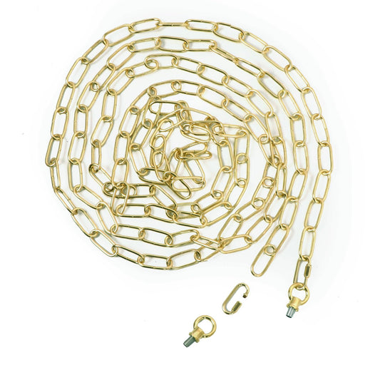 Skorter | Giluta Gold Pendant Lamp - Strong 15Ft Chandelier Chain, supports up to 65 lbs
