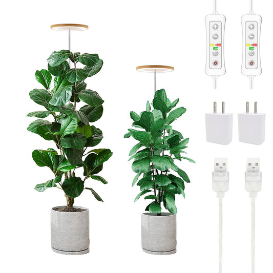 Skorter | Yadoker Plant Growth Light, LED Grow Light Full Spectrum For Indoor Plants, Height Adjustable, Automatic Timer, 5V Low Safe Voltage, Ideal For Large Plant Lights