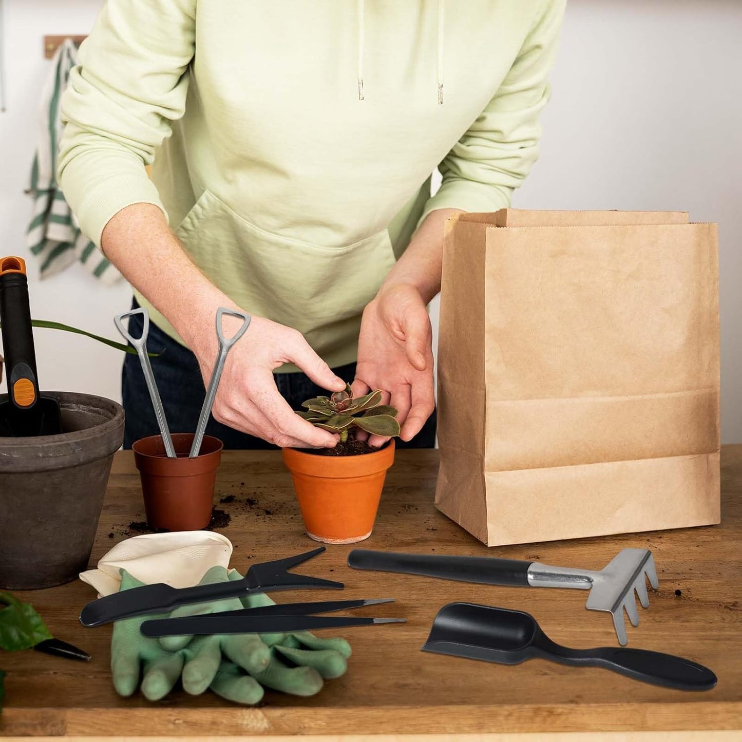 Skorter | 12-in-1 Succulent Tools Set with Storage Bag for Indoor Gardening