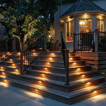 Skorter | Solar Step Light - Waterproof LED Outdoor Lighting for Pathways, Decks, and Stairs - Solar Powered Garden Illumination