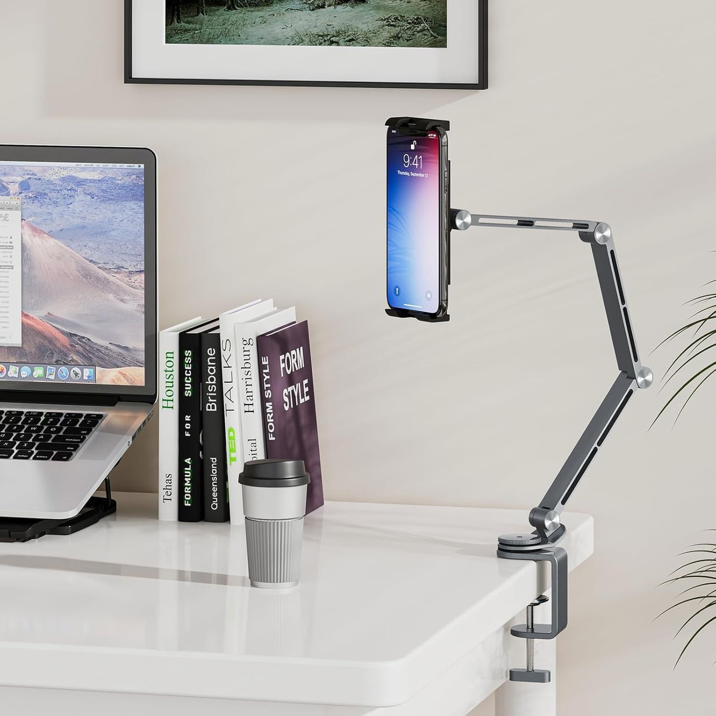 Skorter | Adjustable Aluminum Tablet Desk Stand with 360° Rotation – Movaro
