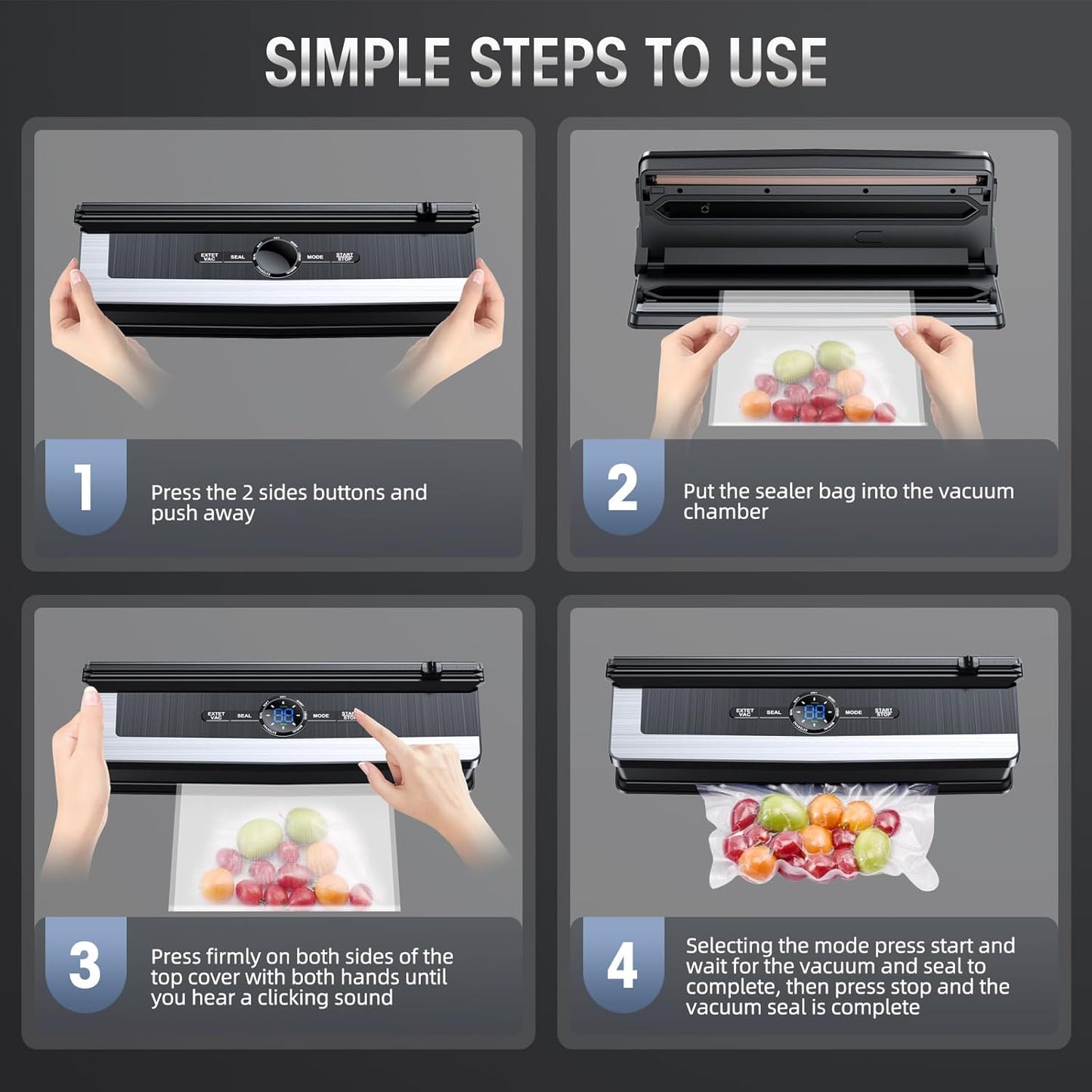 Skorter | 8-in-1 Vacuum Sealer with Built-in Cutter
