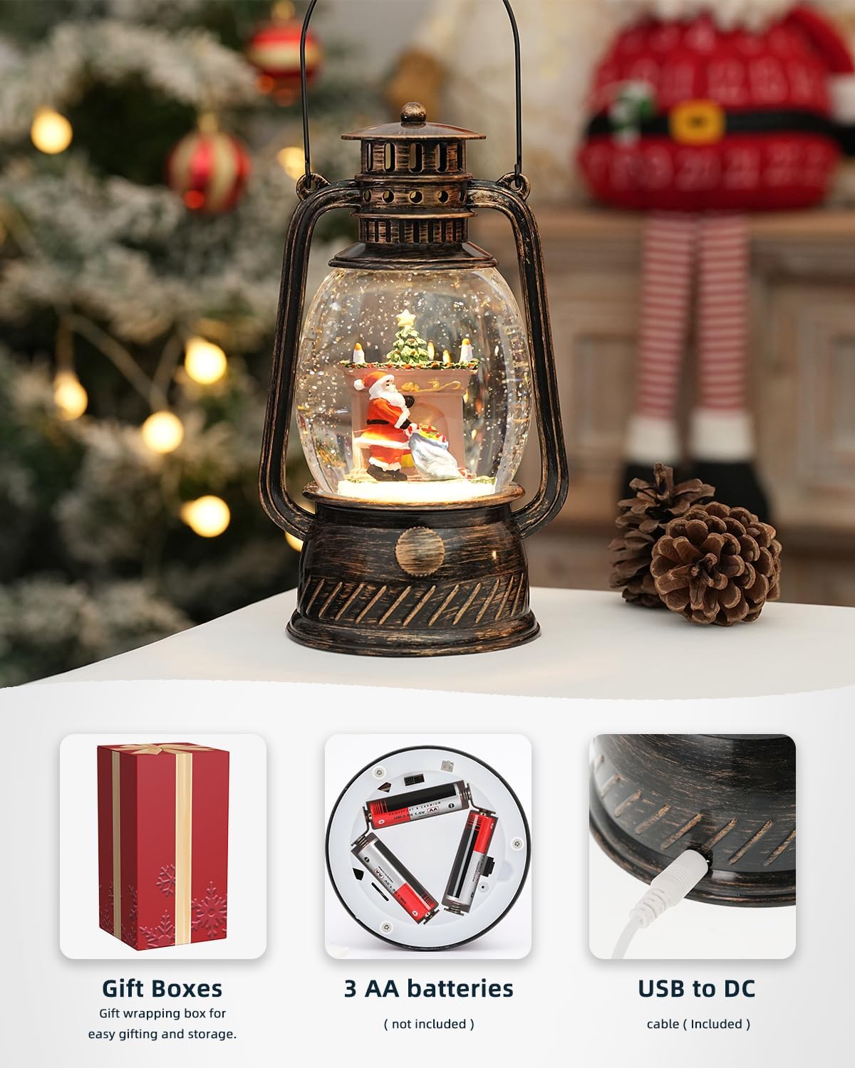 Skorter | Autumn Gloss Decorative Lamp with Pumpkins – Warm LED Light and 6-Hour Timer