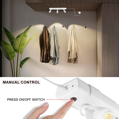 Skorter | Luxsway Led Track Light With Remote Control, 3 Adjustable Heads, Dimmable Accent Lighting, White