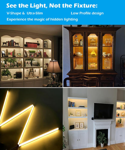 Skorter | Cefrank 12" Dimmable Led Under Cabinet Lighting Set - 4 Pcs Warm White 3000K, 1200