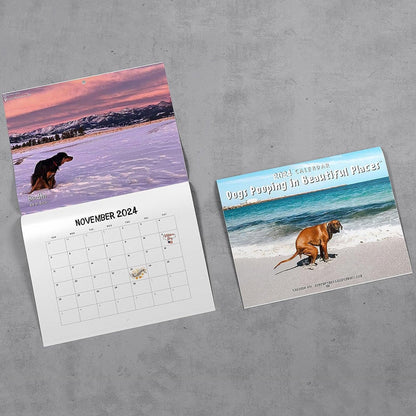 skorter | 2024 Funniest Calendar-Dogs Pooping In Beautiful Places | "Artistic Expression" Furry Friends