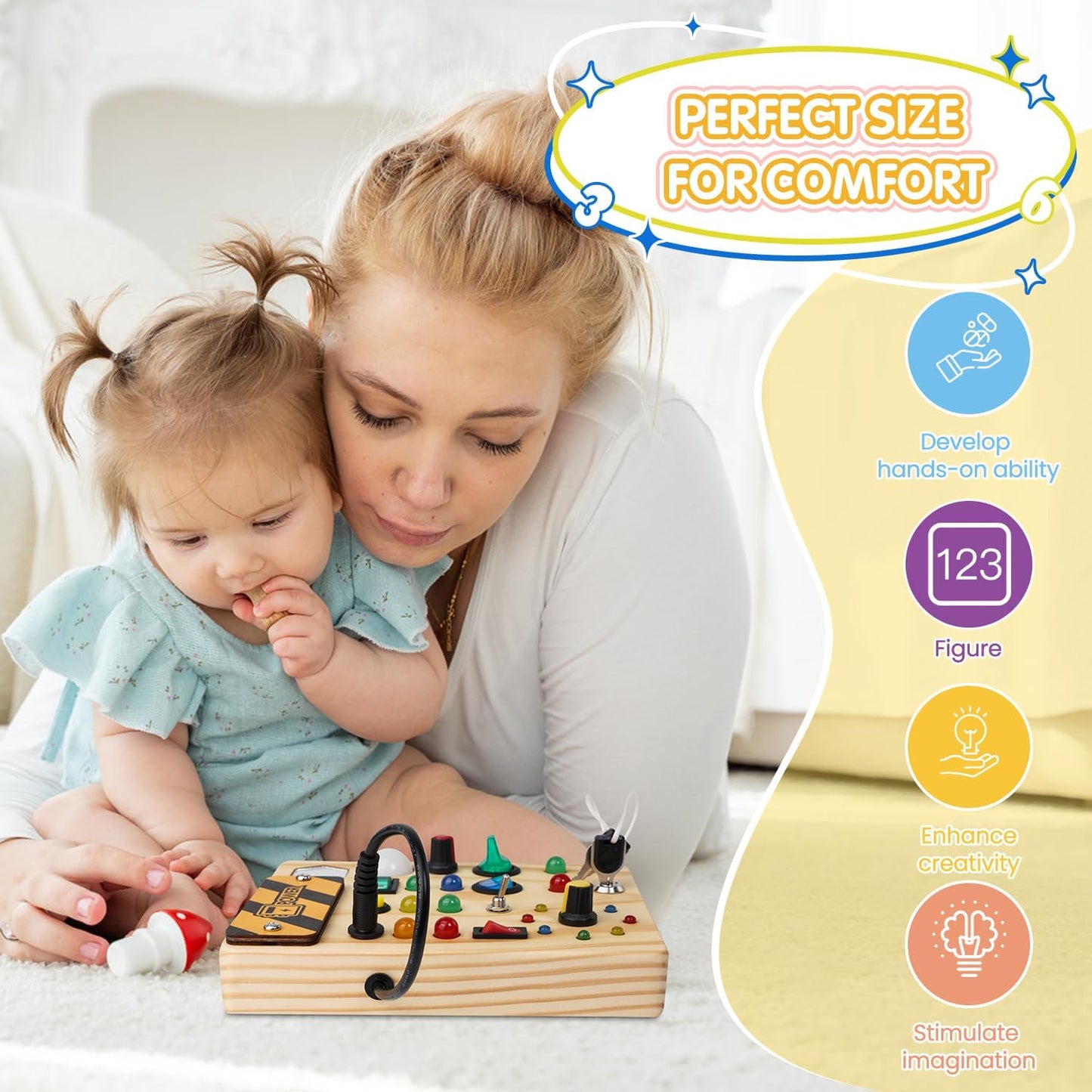 Skorter | Montessori-Inspired Toddler Pegboard with 27 LED Lights – Educational Toy for Ages 1-6