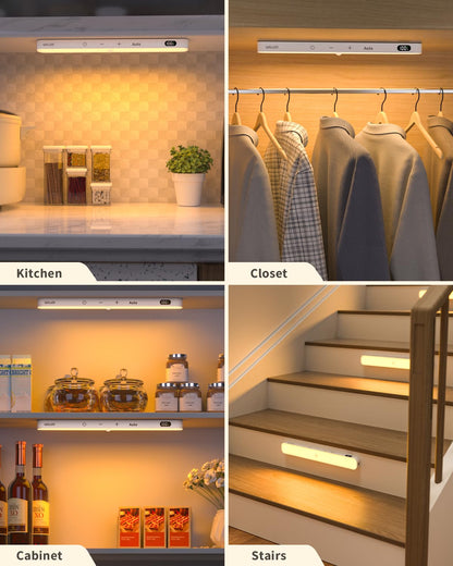 Skorter | Willed 3000K Motion Sensor Light - 60 Led Touch Light Bar, Rechargeable, 4 Pack for Indoor Use