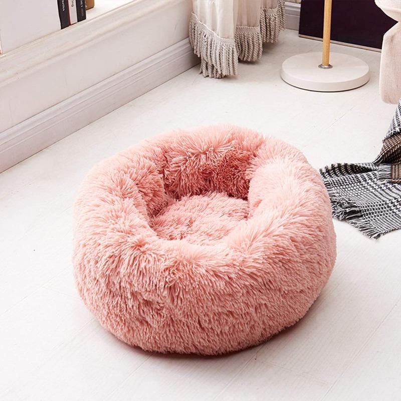 Skorter | PawNest Calming Donut Cat Bed | Round Plush Nest | Stress-Reducing & Cozy | Perfect for Cats & Small Dogs