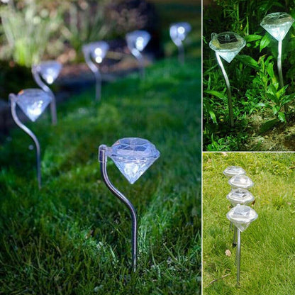 Skorter | Solar Garden Light in Diamond Shape – LED Lamps for Outdoor Decoration and Lighting