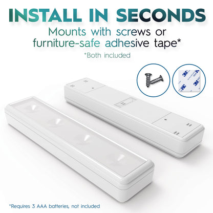 Skorter | Brilliant Evolution 4-Pack Wireless LED Under Cabinet Light Sources with Remote Control - 3000K Warm White