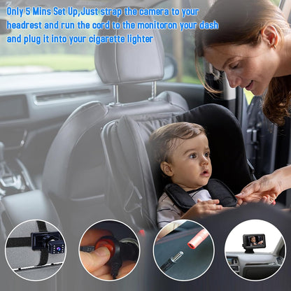 Skorter | Baby Car Mirror with 1080P Camera & 4.3'' Screen – Solvian