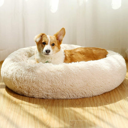 Skorter | Beef Plush Calming Donut Dog Bed for Small to Large Dogs