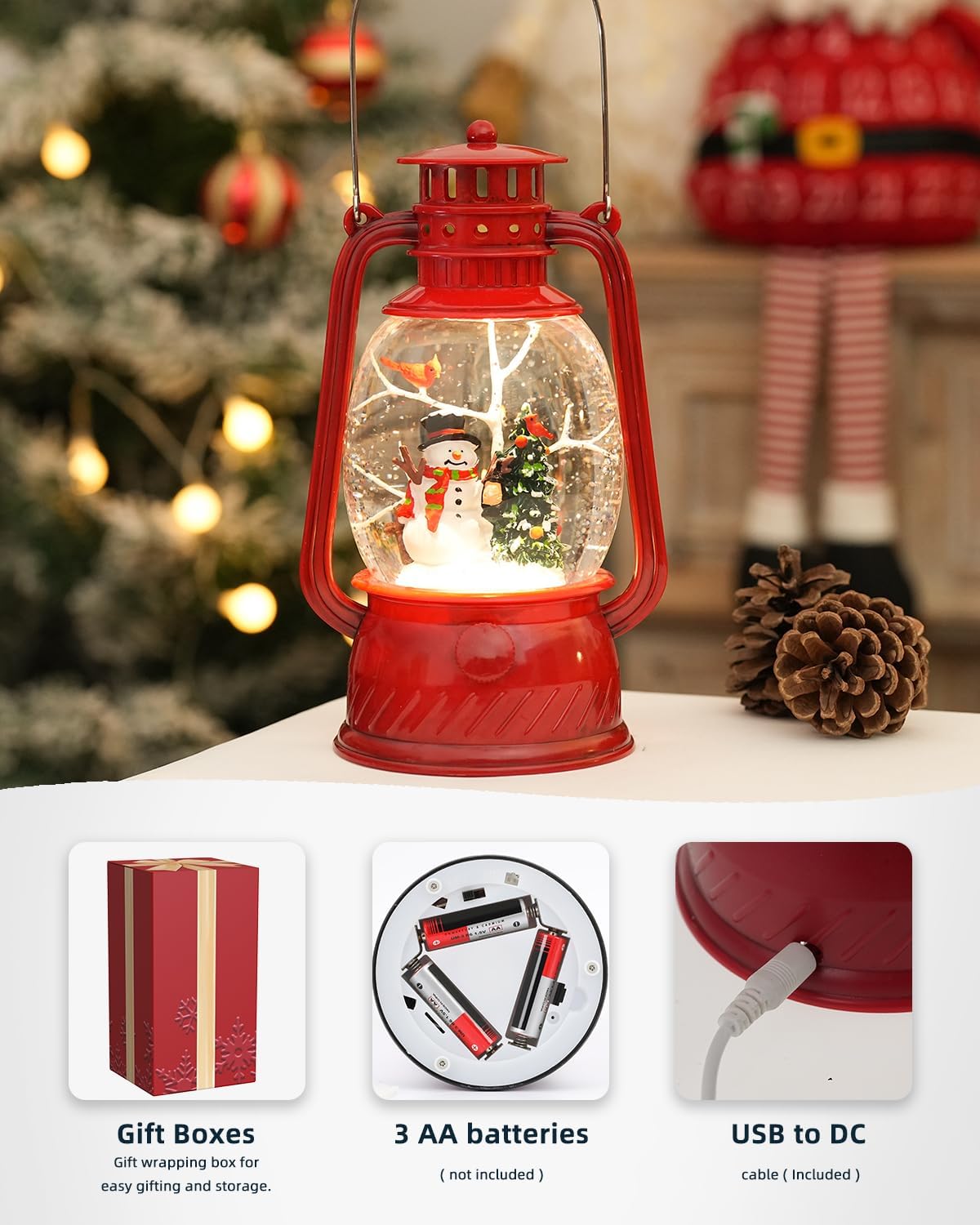 Skorter | Autumn Gloss Decorative Lamp with Pumpkins – Warm LED Light and 6-Hour Timer