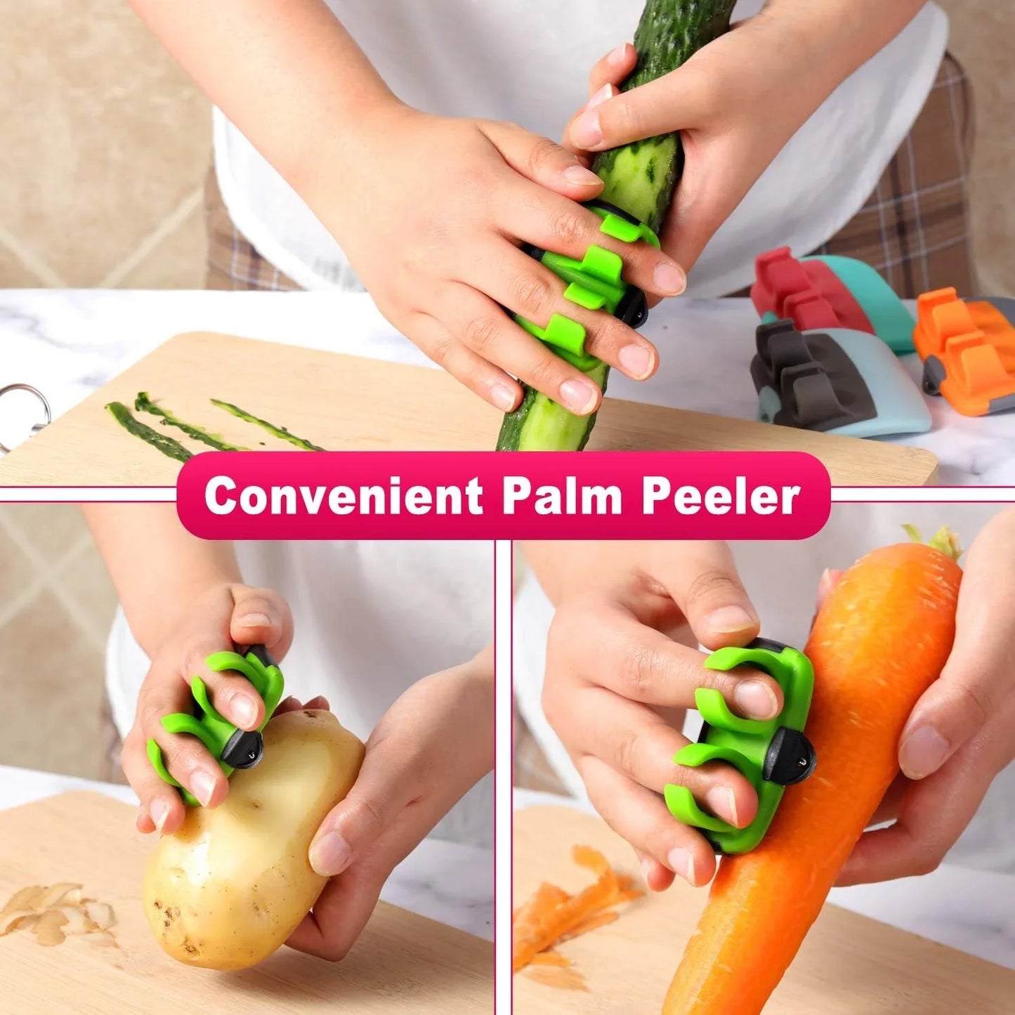 Skorter | 4-piece finger vegetable peeler set