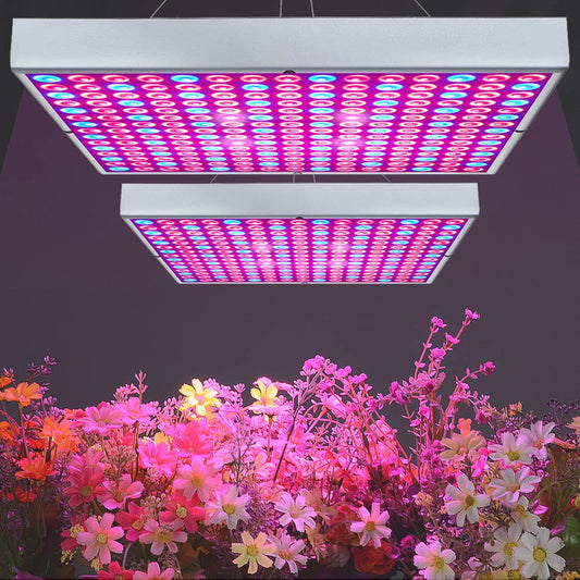 Skorter | I-Venoya LED Wax Lamp for Indoor Plants Wax Lamp 225 Leds Uv Ir Red Blue Full Spectrum 75W LED Plant Light Bulb Panel for Hydroponics Greenhouse Seedling Vegetative and Flowering (2 Pack)