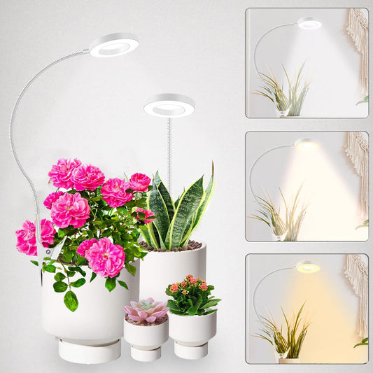 Skorter | Goadrom Growth Light For Indoor Plants, Full Spectrum Led, 10-Level Dimmable, 2-Pack