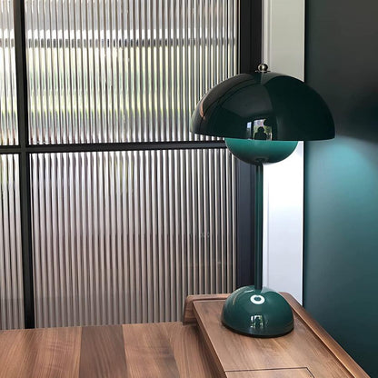 Skorter | Flowerpot Table Lamp - Rechargeable Bedside Lamp & Cordless Design Mushroom Shaped Lamps