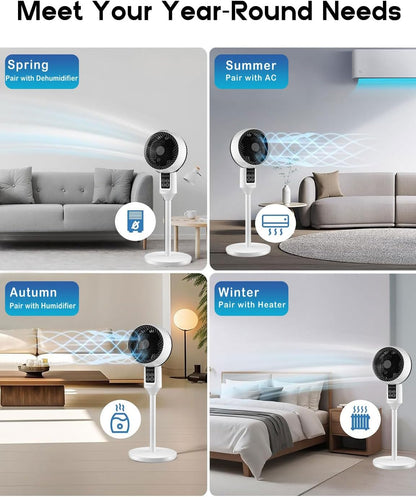 Skorter | Adjustable Pedestal Fan with 3D Oscillation – Aerion