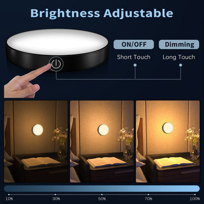 Skorter | Ferswe Dimmable Touch Light, 3000K LED Rechargeable Night Light For Cabinets & Kitchen (2 Pack)