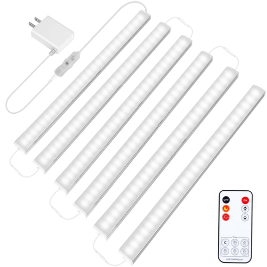 Skorter | Maylit Under Cabinet Light, 6 Pcs Dimmable 12" Daylight White Led Lighting For Kitchen & Workbench