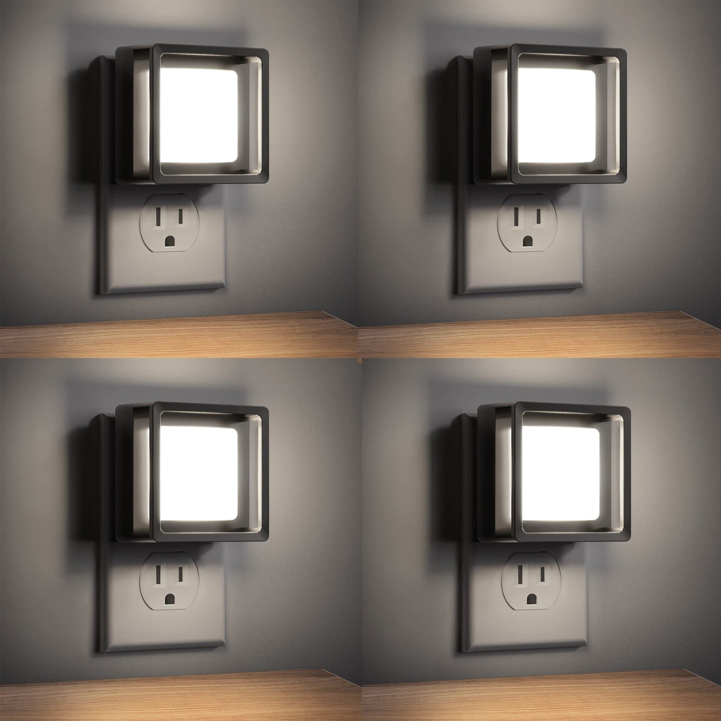 Skorter | Doresshop LED Night Light, 4 Pack Dusk Till Dawn Sensor, Daylight White For Home And Kids