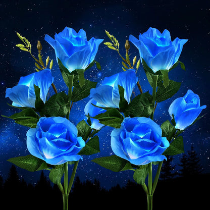 Skorter | Realistic Solar Powered Waterproof Rose Flowers