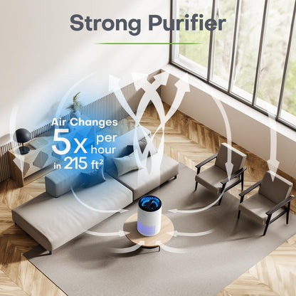 Skorter | Compact Air Purifier | True HEPA Filter, Ultra-Quiet & Ideal for Small to Medium Rooms