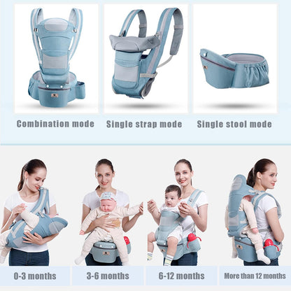 Skorter | 3-in-1 Ergonomic Baby Carrier with Storage Pouch – Soft Cotton Newborn to Toddler Carrier
