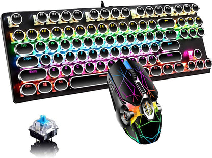 Skorter | 87-Key Mechanical Gaming Keyboard RGB Backlit Blue Switch