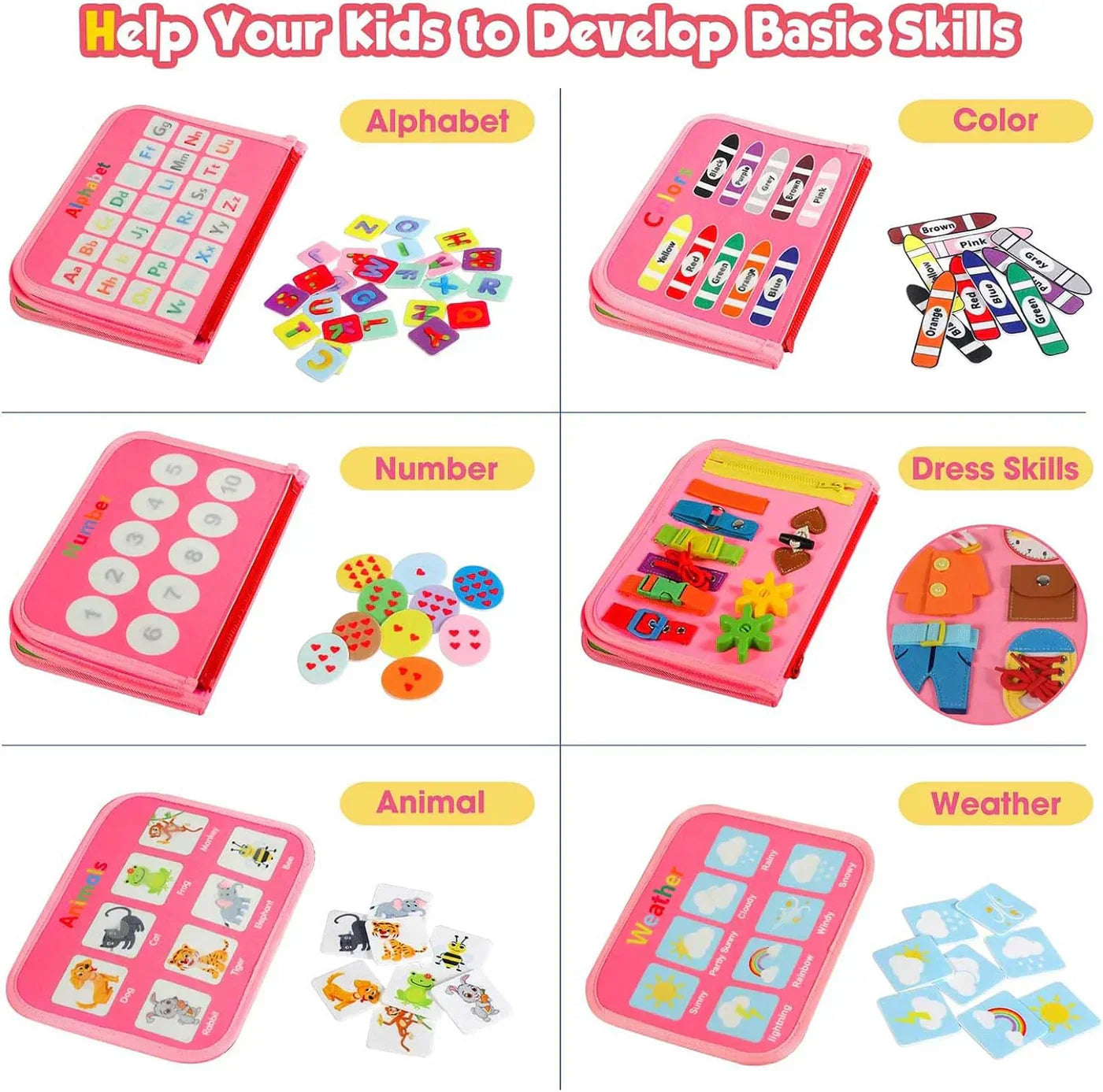 Skorter | Discover Felt Montessori Press Board – Educational Activity Book for Toddlers (2–4 years)