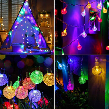 Skorter | Solar-powered Crystal Ball String Lights