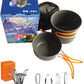 Skørter | DZRZVD Camping Cooking Equipment Mess Kit Gear, Backpack Accessories Equipment Pots and Pans Set with Net Carry Bag for Hiking, Picnic