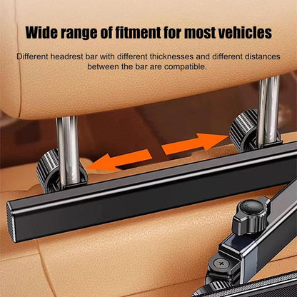 Skorter | Car Headrest Tablet Holder – Adjustable 360° Backseat Phone & Tablet Mount – Movira