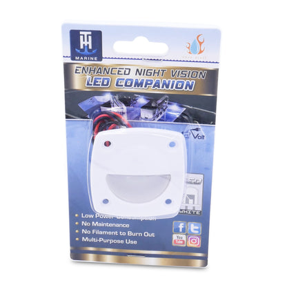 Skorter | T-H Marine Led Courtesy Light - White Square Light For Boat Interior, Deck, Or Cockpit