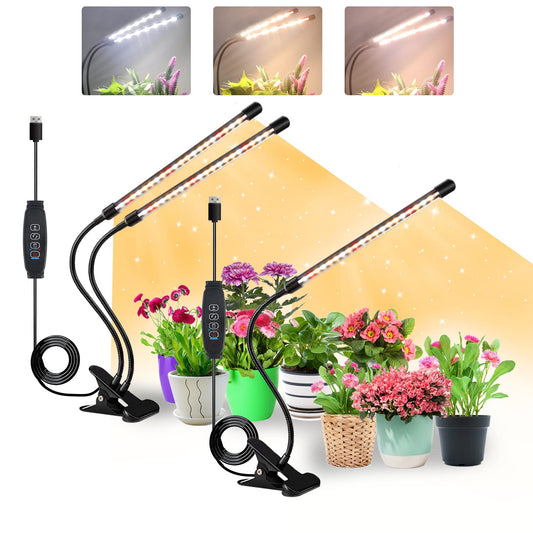 Skorter | Sdovuerc Plant Lighting, Led Grow Light With Clamp For Indoor Plant, Full Spectrum Grow Light For Seedling, Greening And Flowering (2 Pack)…