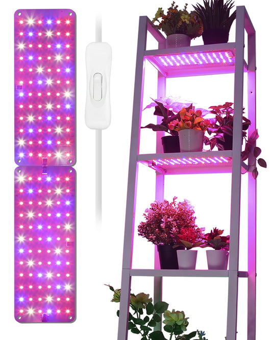Skorter | Dommia Growth Light For Indoor Plants, Ultra-Thin Plant Lighting Invisible Under Cabinets, Full Spectrum Growth Light With 144 Leds, Led Growth Light Strip For Indoor Garden Greenhouse Hydroponic Houseplants