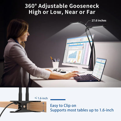 Skorter | 77 LED Desk Clamp Lamp with 70cm Flexible Gooseneck – Ravien