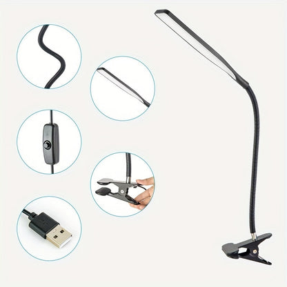 Skorter | FlexiGlow - LED Desk Lamp with Swan Neck and Clip