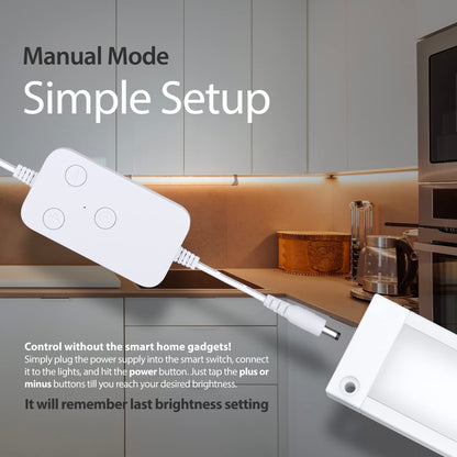 Skorter | Eshine 3 Pack 12" Smart Dimmable Led Under Cabinet Lighting Kit - Warm White (3000K)